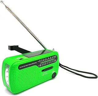 Radio korbowe, solarne i przenośne radio awaryjne AM/FM/SW, retro z odbiornikiem świata, jako latarka i lampka do czytania, ładowarka do telefonu komórkowego, w