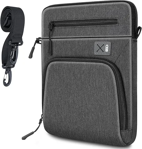 SIMTOP etui na tablet 11 cali iPad Air (3., 4. i 5. gen), wodoodporne, wielofunkcyjna torba robocza dla mężczyzn, poliestrowa torba na ramię, bandolierka męska, ciemnoszara
