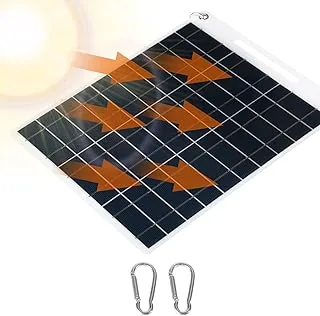 Jadeshay Panel słoneczny, ładowarka solarna 30 W 5 V z 2 portami USB, polikrystaliczny silikon, wodoodporna, przenośna moc na kemping, wspinaczkę, wędrówki, podróż, kompatybilna ze smartfonami i