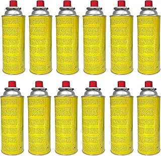 Kartridże gazowe 227 g, 520 ml, na kemping, gaz butanowy, palnik kempingowy, kuchenka gazowa, palnik do lutowania (12 kartuszy)