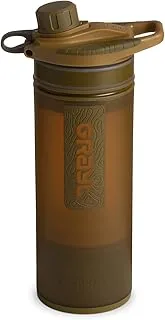 GRAYL GeoPress Zewnętrzny filtr do wody pitnej, 710 ml, eliminuje 99,99% wszystkich bakterii i wirusów, idealny na kemping, survival i podróż (brązowy Coyote)
