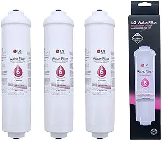 LG ADQ73693901 Wymienny wkład filtra wody do lodówki "Push Fit Fitting" do lodówek Bosch (zestaw 3 szt.)