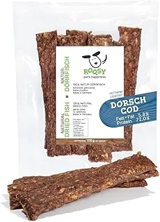 Naturalna suszona ryba 100% dorsz dla psów, 100 g, produkt do żucia również dla szczeniaków, bez zbóż, Jerky, przekąska dla psów, paski do żucia, smakołyki, smakołyki, delikatnie suszone