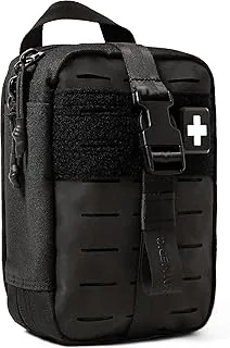 My Medic MyFak Mini zestaw pierwszej pomocy, mały i lekki, na kemping, wędrówki i wędrówki z plecakiem, IFAK z 70 przedmiotami, kwalifikujący się do HSA/FSA, idealny do podróży, czarny