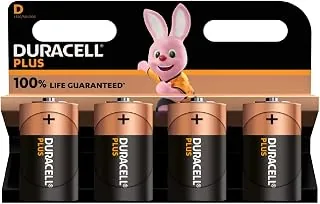 4 x Duracell D Plus (1 blistry z 4 bateriami) 4 baterie (LR20/MN1300 TORA/MONO)