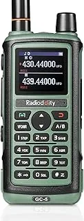 Radioddity GC-5 Dwuzakresowe radiotelefony, ręczne krótkofalówki dalekiego zasięgu, 144-146/430-440 MHz, radio wymaga licencji z baterią 1800 mAh, 999 kanałów, DTMF, VOX, dla dorosłych
