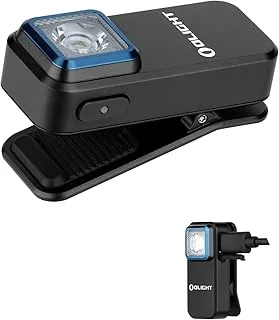 OLIGHT Oclip Mini latarka LED z czerwonym światłem, 300LM jasna latarka USB-C, lampa klipu IPX5 i 1.5m małe migające światło do kempingu i ostrzeżeń bezpieczeństwa(czarny)