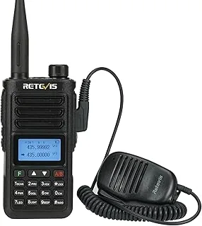 Retevis RA89 Ham Radio, Dwuzakresowe Radio Amatorskie o Dużej Mocy, Wodoodporne Krótkofalówka IP68, Baterią 2500 mAh, Ładowalne Radio Dwukierunkowe Typu C (1 Szt., Czarny) (Radiotelefon z mikrofonem)