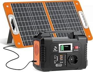 FlashFish 151Wh przenośna stacja zasilania z panelami 60W, generatorem słonecznym 200W, akumulatorem awaryjnego generatora zasilania z wyświetlaczem LCD,do telefonów komórkowych, laptopów, dronów