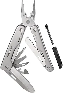 ROXON S803E Elite - zaktualizowane szczypce wielofunkcyjne z materiału D2 z 20 funkcjami Narzędzie survivalowe EDC z krzesiwem, niezbędne na zewnątrz
