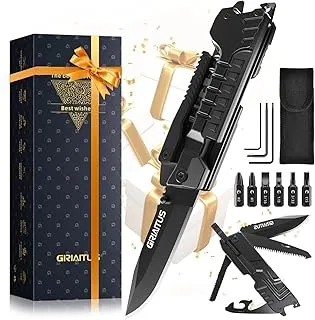 Prezenty dla Mężczyzn Tata Mąż, Nóż MultiTool 17w1 Wyjątkowe urodziny, Prezenty świąteczne, Fajny gadżet, Akcesoria kempingowe, Pomysł na prezent na urodziny, Wypełniacze do pończoch dla mężczyzn