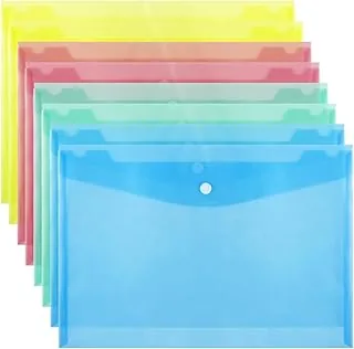 Teczka na dokumenty, 8 sztuk, przezroczysta, format A4, zszywana, format A4, teczki kolekcjonerskie do zszywania, teczek na dokumenty, portfele z przyciskiem do organizacji dokumentów