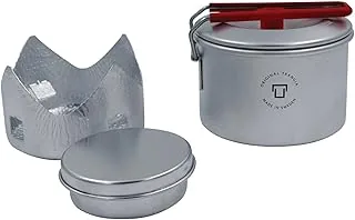 Trangia Micro Light Ultralite kompaktowa kuchenka żelowa, idealna na kemping w pojedynkę, w zestawie kubek T z pokrywką