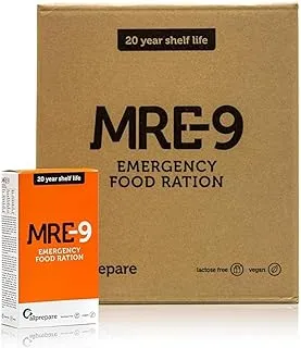 Allprepare MRE-9 | 24-dniowa racja awaryjna | 20-letni okres przydatności do spożycia | dodatkowe witaminy | 24x500g żywność awaryjna