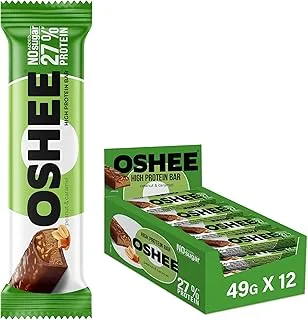 Baton proteinowy Oshee orzechy i karmel 49g (12 sztuk)