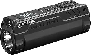 IMALENT BL50 Mini latarka LED, 3600 lumenów, białe światło UV, wyświetlacz OLED, ładowana przez USB, latarka taktyczna na kemping, wędrówki, jazdę na rowerze, sytuacje awaryjne (czarna)