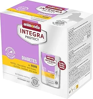 INTEGRA PROTECT karma dla kotów mokra cukrzyca z kurczakiem (8 x 85 g), zalecana przez weterynarza w przypadku kamieni moczowych, opracowana przez weterynarzy karma uzupełniająca dla dorosłych kotów