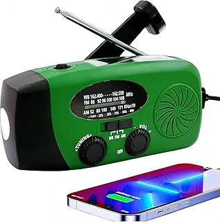 Radio solarne 5000 mAh, korba awaryjna, radio pogodowe, radio słoneczne z latarką, radio solarne NOAA/FM/AM, przenośne radio survivalowe z SOS, ładowarka do telefonu komórkowego USB na kemping na