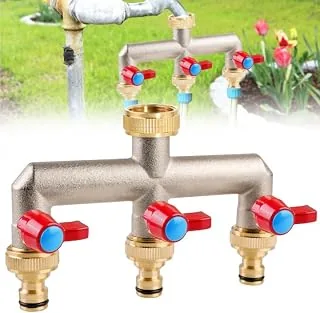 3-drożny dystrybutor wody, 3-drożny rozdzielacz 3/4" Adapter do podłączenia wody do podłączenia wody do ogrodu do regulacji i zamykania przepływu wody