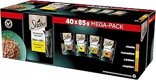 Sheba Delikatesse in Gelee Drób Variation Multipack Mokra karma dla kota, z kaczką, kurczakiem, drobiem i indykiem, 40 × 85 g