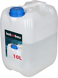 KOTARBAU® Kanister na wodę 10L bez kurka z tworzywa sztucznego, odporny na żywność PE, z zakrętnym zamknięciem, pojemnik na pitną wodę, kanister na wodę