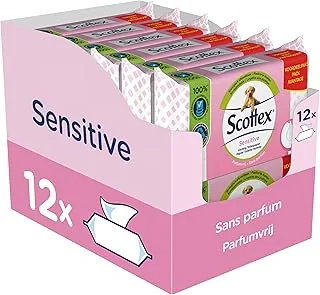 Scottex® Sensitive Mokry papier toaletowy - 456 chusteczek (12 opakowań x 38 chusteczek)
