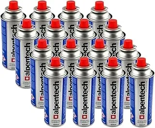 ALPENTECH - Naboje gazowePakiet 16 nabojów gazowych 250g Butan kempingowy