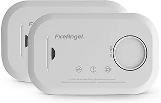 Fire Angel FA6813 Czujnik tlenku węgla z bateriami AA – Przenośny czujnik tlenku węgla z alarmem z funkcją testowania, x2