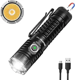 Wurkkos TS22 Niezwykle jasna latarka LED, akumulatorowa latarka XHP70.3 o mocy 4800 lumenów, wodoodporna latarka taktyczna IPX68 z 6 trybami pracy na kemping, w sytuacjach awaryjnych, CRI90