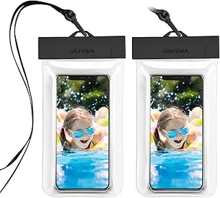 GRIFEMA Wodoodporne etui na telefon 2-pak Ipx8 wodoodporne etui na telefon przezroczyste na ekran pływacki wodoodporna torba na telefon do iPhone'a 15 14, Samsung, Huawei i innych telefonów