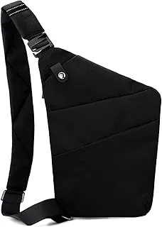 FuninCrea Sling Bag męska torba podróżna zabezpieczona przed kradzieżą z 5 kieszeniami i odblaskowym paskiem, torba na ramię, męska torba antykradzieżowa z paskiem na ramię