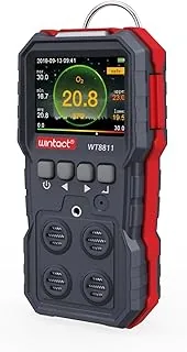 Wintact Detektor wycieku gazu 4 w 1, monitor Multi Gas Alarm Sniffers palny, naturalny, metan, propan, tlenek węgla, siarkowodór, tlen do domu, kampera, kanalizacji
