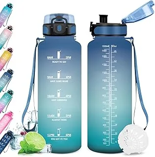 KollyKolla butelka sportowa, 350ml/500ml/800 ml/1l/1,5l, ze znacznikami czasu i filtrem, szczelna, nie zawiera BPA, szczelna, butelka sportowa, odpowiednia dla dzieci, do szkoły, niemowląt, na rower, do fitnessu
