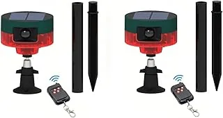 2-pakowy alarm zewnętrzny z czujnikiem ruchu słonecznego z czujnikiem alarmowym 360 ° Ulepszony czujnik alarmowy 129db Głośna syrena Migające światło stroboskopowe z pilotem