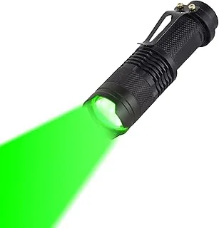 Wielofunkcyjna latarka LED, przenośna mini lampka, 3 tryby pracy, składana latarka idealna na kemping, wędrówki, noktowizor, nocne wędkowanie, astronomię i sytuacje awaryjne (1, zielona)