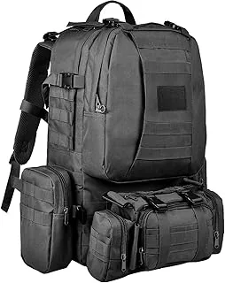 Plecak taktyczny, 60 l, wojskowy, duży plecak survivalowy Molle, dla mężczyzn i kobiet, zdejmowana torba outdoorowa