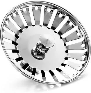 Ulepszony zestaw kuchenny 84 mm filtr do zlewu filtr ze stali nierdzewnej filtr do zlewu zaślepki wymienne korek spustowy do żywności/łapacza włosów - średnica otworu 84 - 85,3 mm