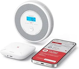 XSensor WLAN detektor dymu i tlenku węgla, alarm głosowy i powiadomienie o lokalizacji, czujnik dymu 2 w 1 ze stacją bazową SBS50, XP0A-MR11, 1 sztuka