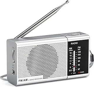 Tendak Przenośne Radio AM FM na Baterie, Kieszonkowy Tranzystor ze Światłem Tuningowym, Doskonały Odbiór i Jakość Dźwięku