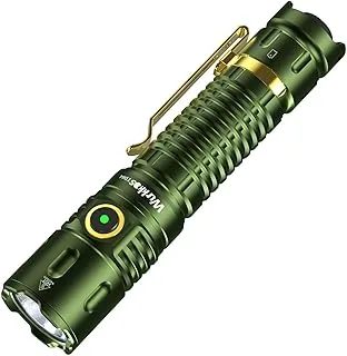 Wurkkos TD04 Latarka taktyczna, latarka ręczna do ładowania, 3000 lumenów, super jasna latarka LED z portem ładowania typu C, przełącznik tylny, na kemping, wędrówki, sytuacje awaryjne, wodoodporność