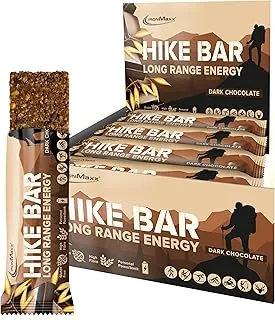 IronMaxx Hike Bar - Dark Chocolate 12 x 60 g | energetyczny batonik owsiany z kawałkami czekolady, orzechami nerkowca i orzeszkami ziemnymi | bezglutenowy i bogaty w błonnik | dostawca energii do