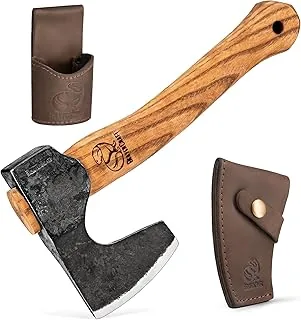 BeaverCraft siekiera Bushcraft Hatchet Wood Carving Axe AX6 - Kute siekiery i topory kempingowe - Siekiera do rąbania drewna, ręczne siekiery ogrodnicze do rozłupywania - Siekiera turystyczna