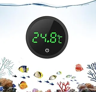 Termometr Akwarium Mini, Cyfrowy termometr LED z ekranem dotykowym, precyzyjny czujnik temperatury, klejony mini morski czujnik temperatury dla akwarii morskich słodkowodnych