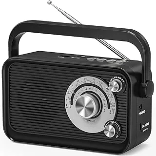 Przenośne Radio Bateryjne z Bluetooth i MP3, FM/AM/SW, Zasilanie Sieciowe i Bateryjne - Do Biura, Kuchni, Campingu i Nagłych Wypadków