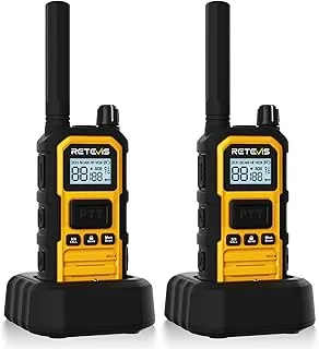 Retevis RB648 Plus Walkie-Talkie Dalekiego Zasięgu, Wodoodporne Radio Dwukierunkowe IP67, Łatwe Parowanie, 2000 mAh, Profesjonalny Walkie Talkie na Kemping (2 Szt. Żółty)