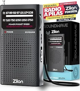 Przenośne radio kieszonkowe na baterie FM AM łatwy w użyciu najlepszy odbiór i dźwięk mały tranzystor z głośnikiem i słuchawkami mini jack do użytku wewnątrz i na zewnątrz i w nagłych wypadkach Nadaje