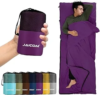 Jaicom Śpiwór 220 x 90 cm, ultralekki śpiwór dla dorosłych, idealny dla turystów z plecakiem, do hoteli i hosteli, bielizna pokojowa,