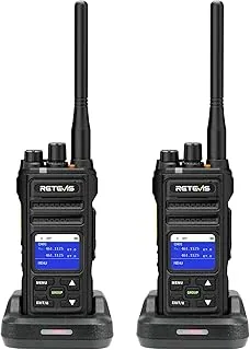 Retevis NR630S Walkie Talkie, Daleki Zasięg Krótkofalówka IP67 Ochrona, Zaawansowane Dźwięku, 2800mAh, Ekran LCD, Grupowe Połączenia Walkie Talkie dla Bezpieczeństwa (Czarny, 2 Szt.)