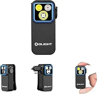 OLIGHT Oclip Pro Mini latarka LED z reflektorem, skupionym światłem i czerwonym światłem,500 LM Jasna latarka USB-C, IPX10 Clip Lampa Małe migające światło dla biegacza kempingu i awaryjnego