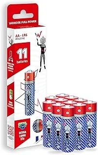 W onder Full Energy - Długotrwałe baterie alkaliczne AA/LR6 - opakowanie 11 baterii idealnych do urządzeń codziennego użytku.